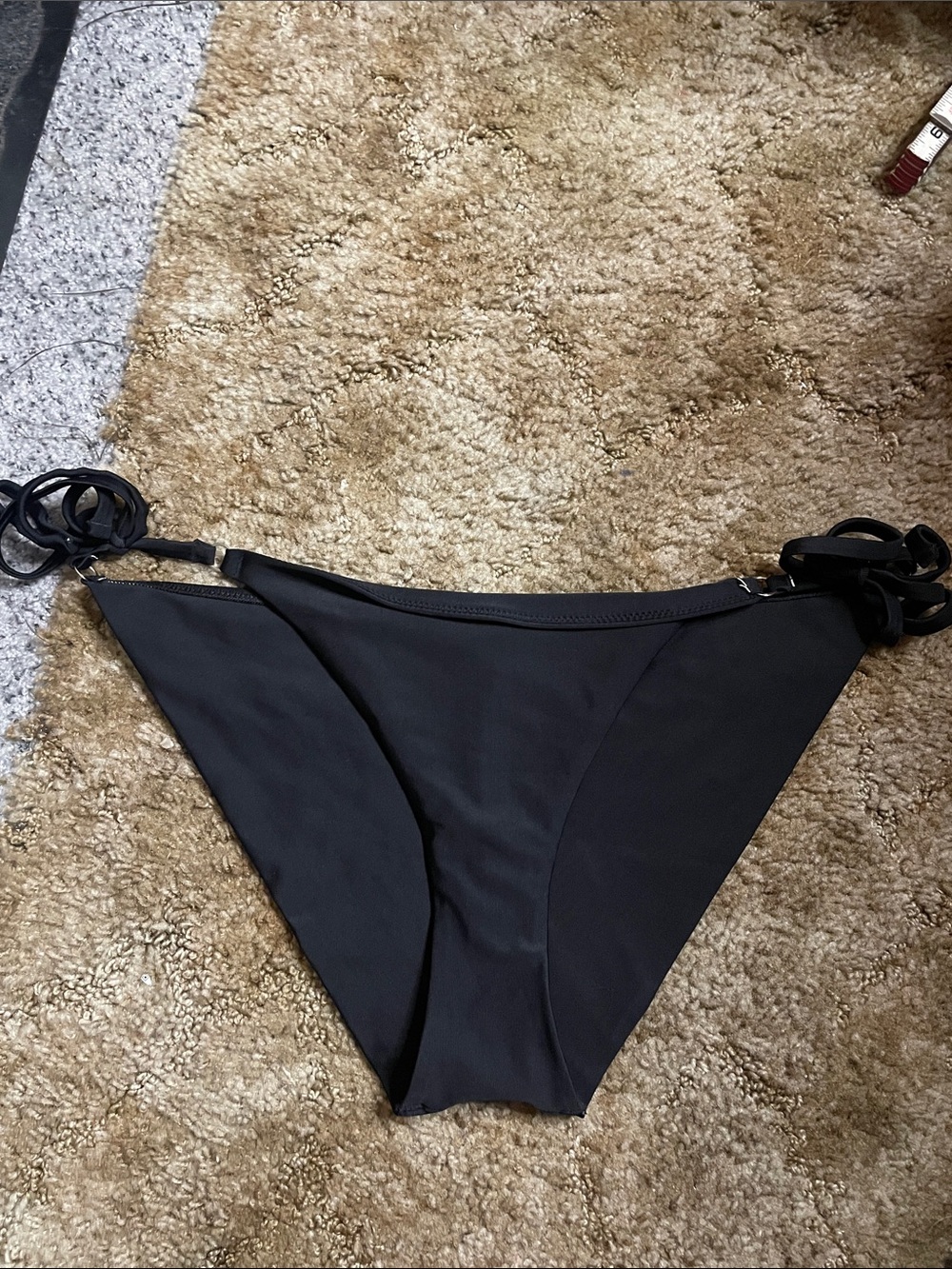 Aerie Black Cheeky Bikini Bottom Size XL